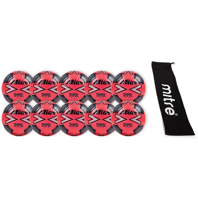 Image of Mitre Mitre Impel Club Football Pack Pink unisex Size 3