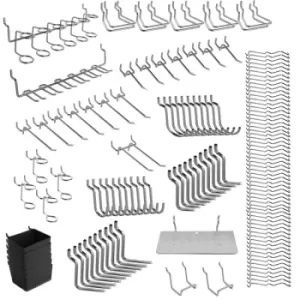 Image of Pegboard Hooks Set with Bins 140pc Pukkr