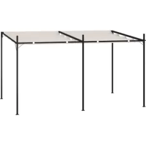 Image of Vidaxl - Gazebo with Retractable Roof 400x300x233cm Cream Cream