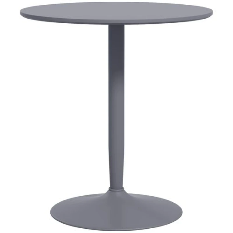 Image of HOMCOM Round Dining Table - Non-slip Pad for Living Room Light Brown - Grey TJ Hughes 5056725574239