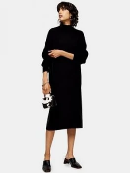 Image of Topshop Maternity Wool Mix Dress - Black