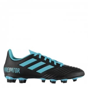 Image of adidas Predator 19.4 Junior FG Football Boots - Black/Cyan
