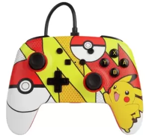Image of PowerA Switch Enhanced Wired Controller - Pikachu Pop Art