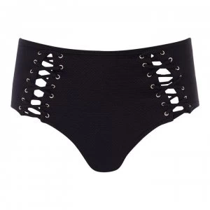 Image of Guess High Waist Lace Up Bikini Briefs - A996