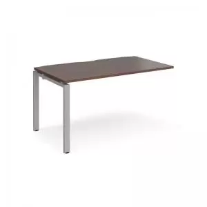 Image of Adapt add on unit single 1400mm x 800mm - silver frame and walnut top