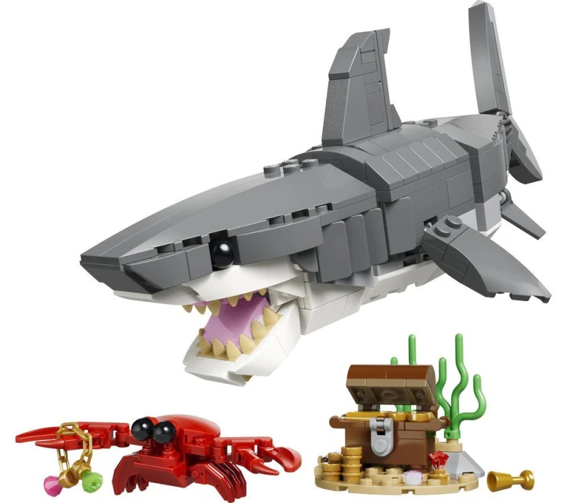 Image of LEGO Creator 31381 3-in-1 Fierce Shark With A Treasure Chest Set 5702018054741