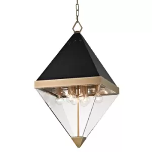 Image of Coltrane 8 Light Pendant Brass, Acrylic