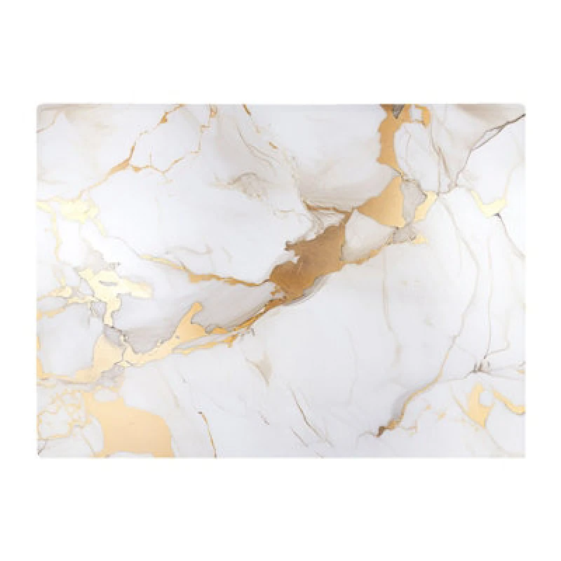 Image of Warren Reed Designer White Marble With Gold Glass Chopping Board