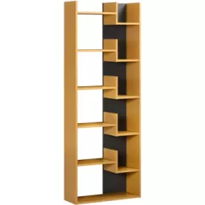 Image of 6-Tier Bookshelf Freestanding Decorative Storage Shelves for Home Natural - Homcom