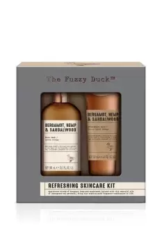 Image of The Fuzzy Duck Bergamot, Hemp & Sandalwood Mens Luxury Skincare Duo Gift Set