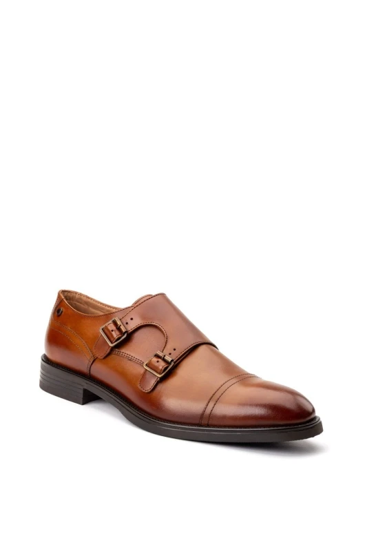 Image of Base London Base London Men Taper Monk Shoe in Tan Size: 11 Tan 11 Male 5063294196199