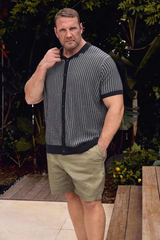 Image of BadRhino BadRhino Men Elasticated Waist Chino Shorts in Stone Size: X-Large Stone XL Male 5059738086034