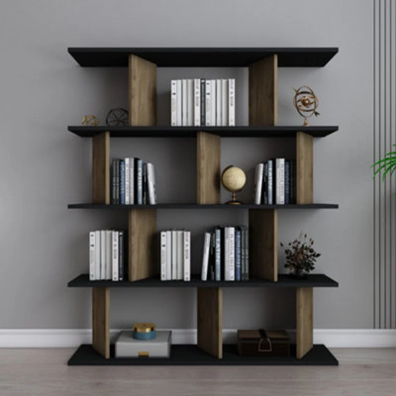 Image of Decorotika 5-tier Grace Bookcase Bookshelf Shelving Unit Display Unit Dark Brown