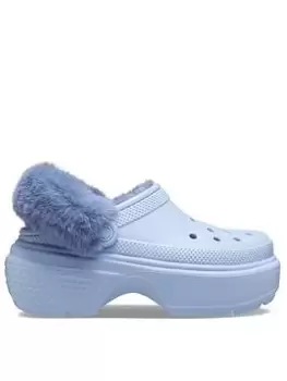 Image of Crocs Stomp Lined Clog - Blue Calcite, Blue, Size 7, Women