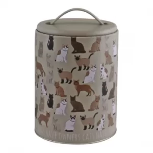 Image of Cat Print Storage Tin, 16.5cm