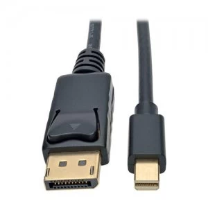 Image of Tripp Lite Mini DisplayPort to DisplayPort 4K @ 60 Hz Adapter Cable (M/M) 4096 x 2160 (4K x 2K) Black 1.83 m