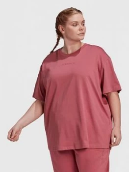 Image of adidas Originals T-Shirt - Plus, Maroon, Size 2X, Women