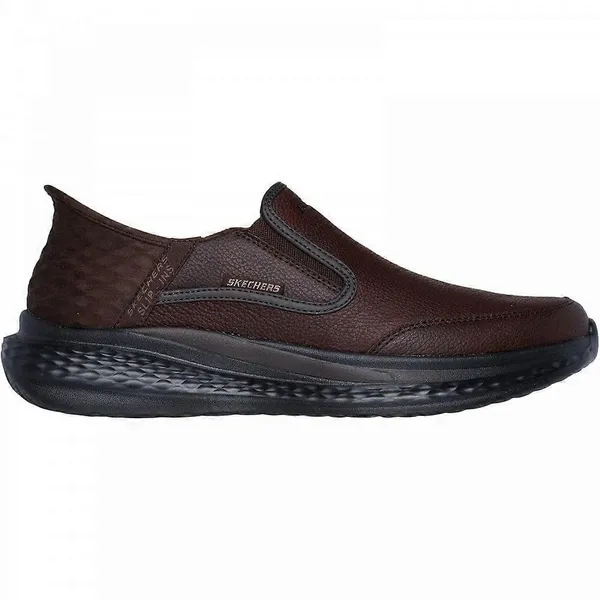 Image of Skechers Slip-ins Relaxed Fit Slade Cooper Trainers Red/Brown 7 UK
