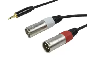 Image of Dual XLR Male to 3.5mm Stereo Jack 3 Metres
