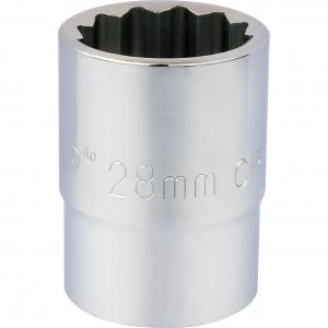 Image of Draper 3/4" Drive Polished Finish Bi Hexagon Socket Metric 3/4" 28mm