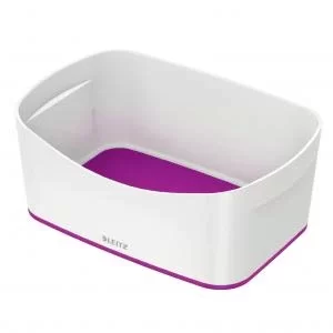 Image of Leitz MyBox WOW Storage Tray. W 246 x H 98 x D 160 mm. Whitepurple.