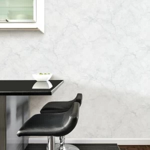 Image of Fine Decor Fine Decor Carrara Marble Peel and Stick Wallpaper