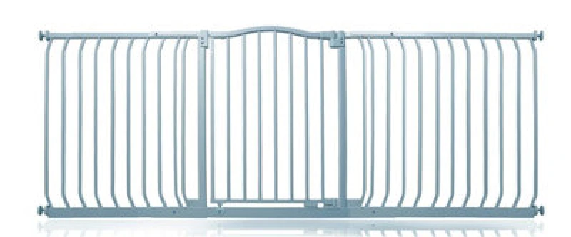 Image of Safetots Curved Top Safety Gate, 188Cm - 197Cm, Matt Grey, Pressure Fit Stair Gate