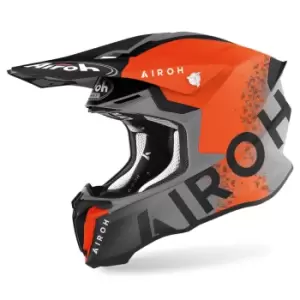 Image of Airoh Twist 2.0 Bit Motocross Helmet, grey-orange, Size S, grey-orange, Size S