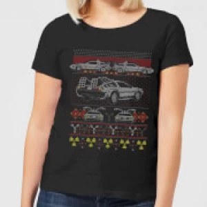 Image of Back To The Future Back In Time for Christmas Womens T-Shirt - Black - 4XL