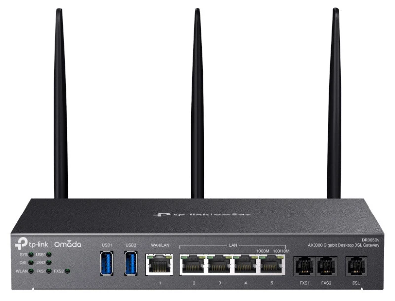 Image of TP Link Omada DR3220v-4G Wireless Router Gigabit Ethernet Dual Band (2.4 GHz / 5 GHz) Black DR3220V-4G