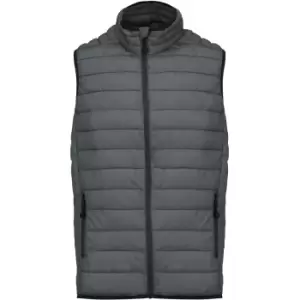 Image of Kariban Mens Quilted Lightweight Down Bodywarmer (S) (Marl Dark Grey)