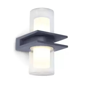 Image of Lutec Tango LED Outdoor Up & Down Wall Light - Dark Grey