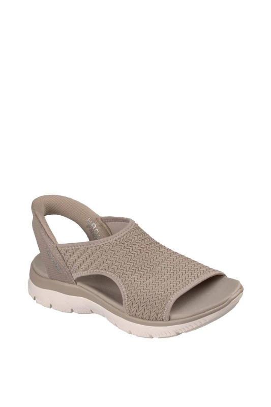 Image of Skechers Womens Summits Sweetly Evolved Sandal in Taupe Size: 5 Taupe Female 5