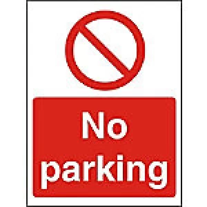 Image of Prohibition Sign No Parking Plastic 40 x 30 cm
