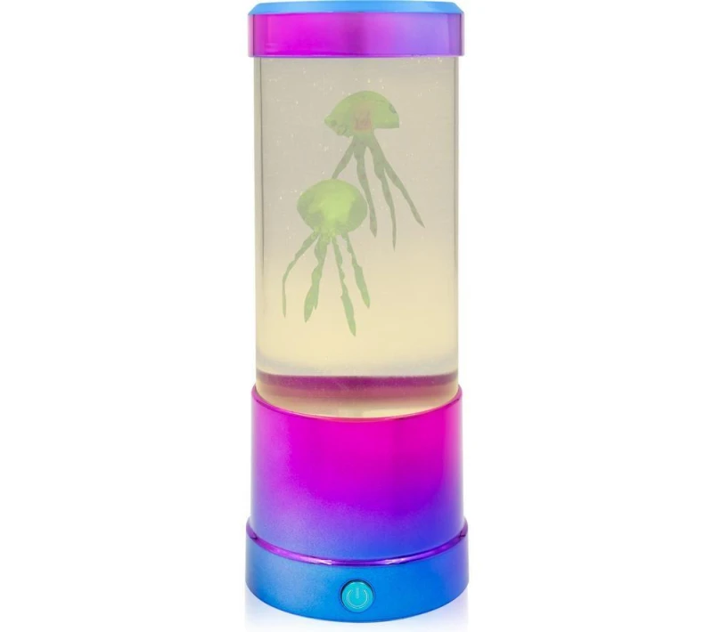 Image of GLOBAL GIZMOS Jellyfish Water Bubble Lamp - Blue & Purple 5025301552190