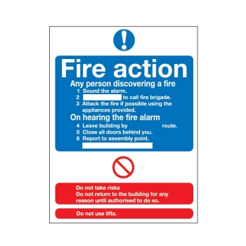 Image of If You Discover A Fire Rigid PVC Sign - 210 X 297MM
