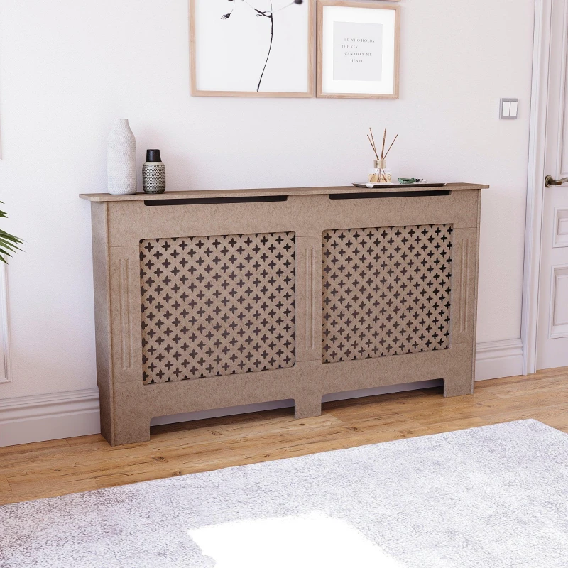 Image of Lassic Vida Designs Oxford Radiator Cover, Large Natural unisex Large