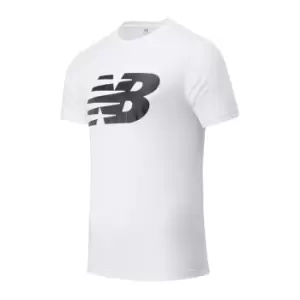 Image of New Balance Stacked Logo T Shirt Mens - White