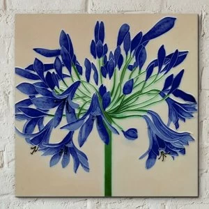 Image of Tile 8x8 Agapanthus By J Hogan Wall Art