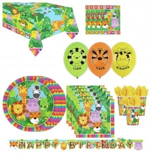 Image of Jungle Animals Party Pack for 16 Guests