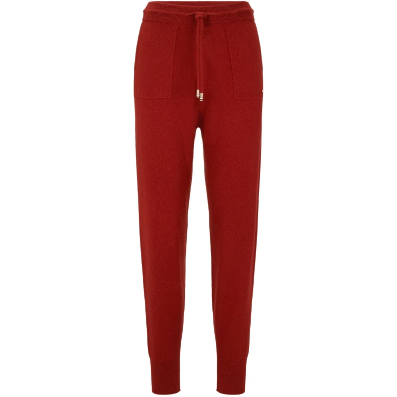 Image of Boss Womens Fasolda Closed Hem Jogging Bottoms Medium Red female 10 (M)