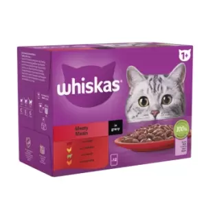 Image of Whiskas Adult Meaty Meals in Gravy Wet Cat Food 12 x 85g