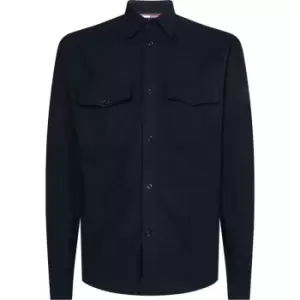 Image of Tommy Hilfiger Brushed Overshirt - Blue