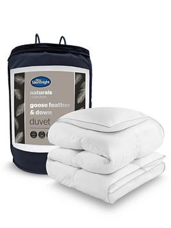 Image of Silentnight Goose Feather & Down Duvet - 10.5 Tog White Baby SINGLE (135X200cm);SUPER KING (260X220cm);KING (230X220cm);DOUBLE (200X200cm)