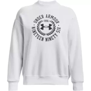 Image of Under Armour Rival Crest Crew Sweatshirt Womens - White
