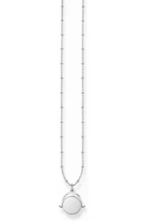 Image of Ladies Thomas Sabo Sterling Silver Love Bridge Disc Necklace LBKE0003-001-12-L45V