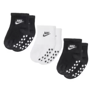 Image of Nike 3Pk Grippy Sock Bb09 - Black