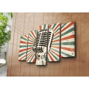 Image of 5PATK-84 Multicolor Decorative Canvas Painting (5 Pieces)