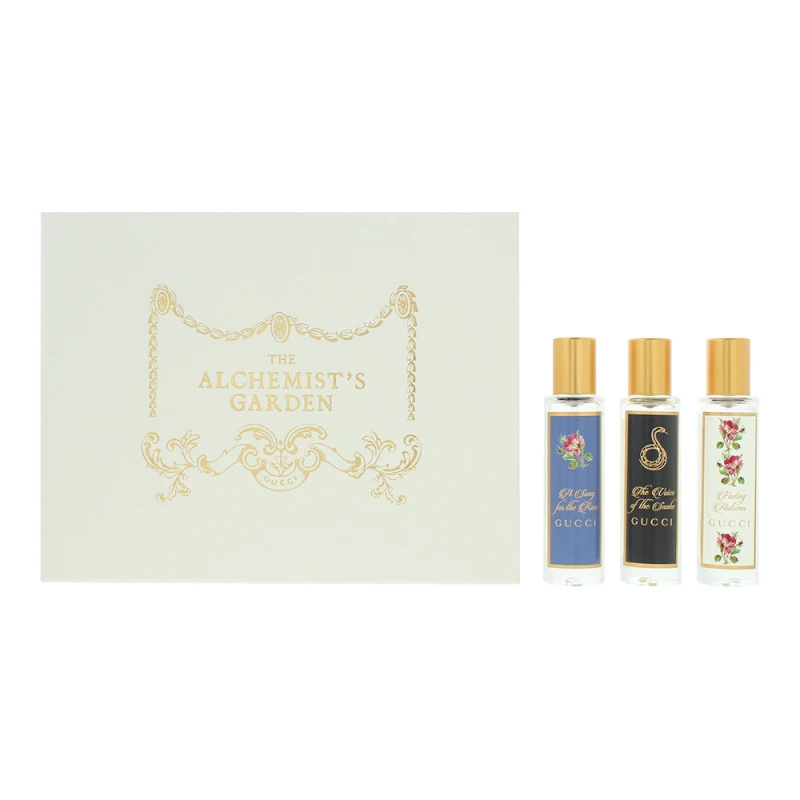 Image of Gucci The Alchemist's Garden 3 Piece Gift Set: A Song For The Rose Eau De Parfum