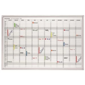Image of Fraken Annual Planner Day Grid 57 x 13mm90 x 60cm